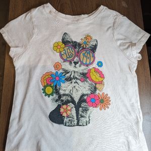 Girls T shirt M (8) Old Navy Stay Cool Cat